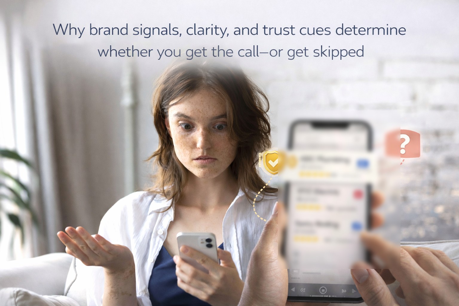 Customers aren’t judging quality yet. They’re judging whether you look like a safe choice.
