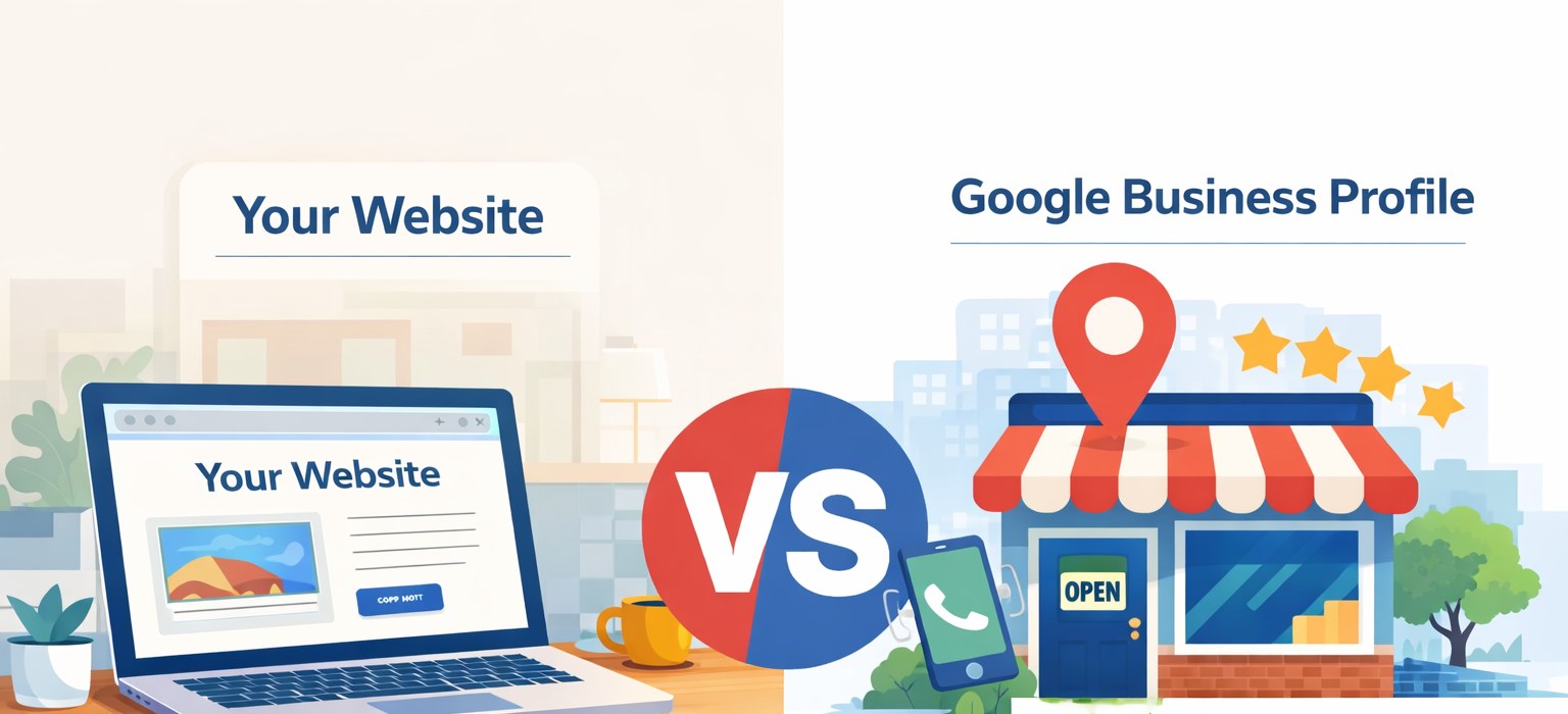 Your website beside your Google Business Profile — two different roles in local growth